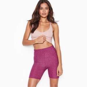 Victoria's Secret Pink Sparkle Barbie core Barbiecore Biker Shorts Size Small